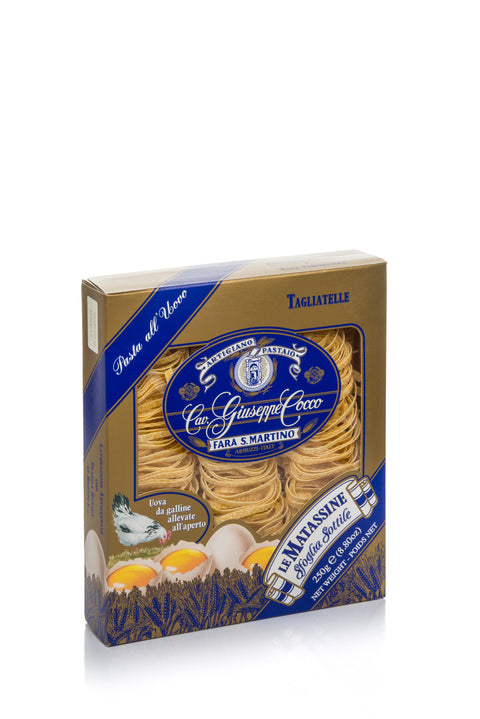 250g TAGLIATELLE ALL'UOVO - ''MATASSINE ALL'UOVO'' - Pastificio Art. Cavalier Giuseppe Cocco