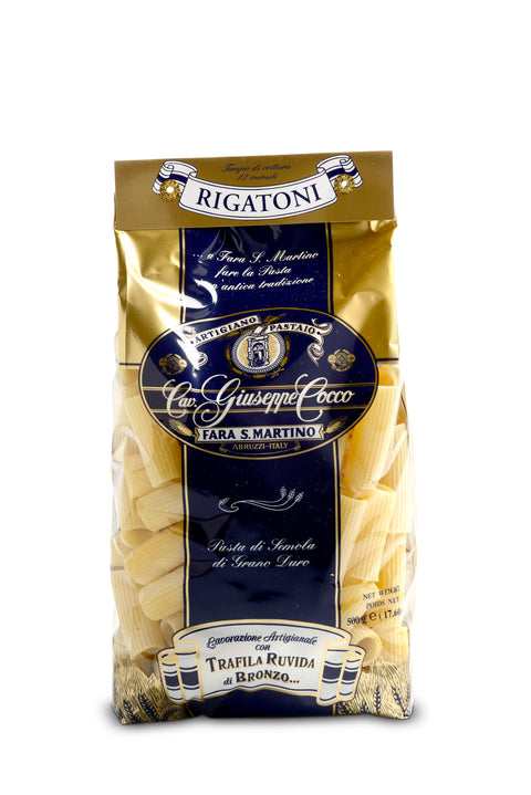 500g RIGATONI - ''TRAFILA RUVIDA di Semola'' - Pastificio Art. Cavalier Giuseppe Cocco
