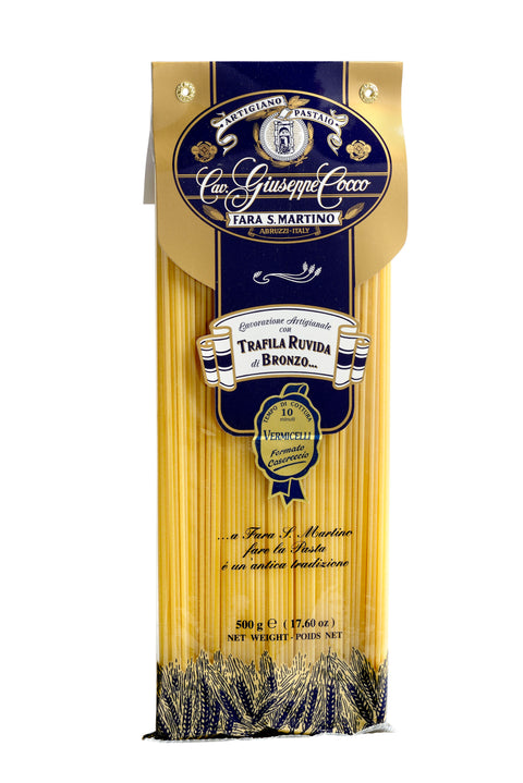 500g VERMICELLI - ''CASARECCI DI SEMOLA'' - Pastificio Art. Cavalier Giuseppe Cocco