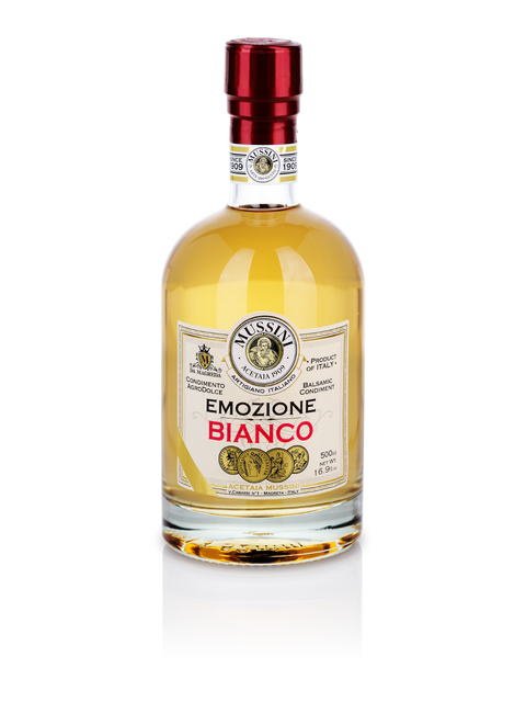Weißer Balsamicoessig aus Modena Emozione N°12, 0,5 L - Mussini