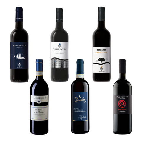 Geschenkbox -  Viaggio del Vino - Toskana (6 Flaschen)