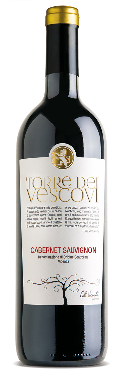 0,75l CABERNET SAUVIGNON VICENZA DOC - ''TORRE DEI VESCOVI''
