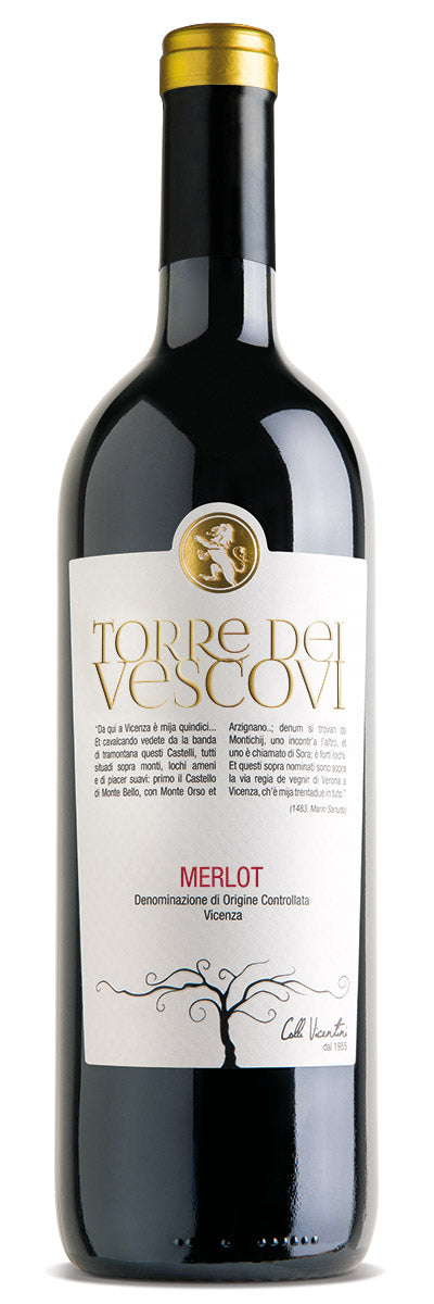 0,75l MERLOT VICENZA DOC - ''TORRE DEI VESCOVI'' 2023