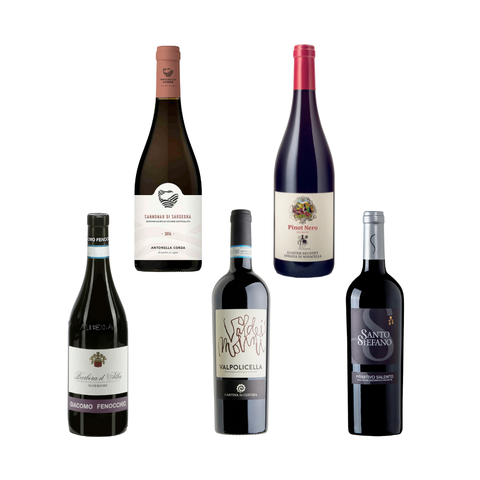 Geschenkbox - Vino Rosso - 5 Flaschen