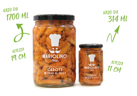 OLIVEOIL EINGELEGTE KAROTTEN 314 ml - MARIOLINO